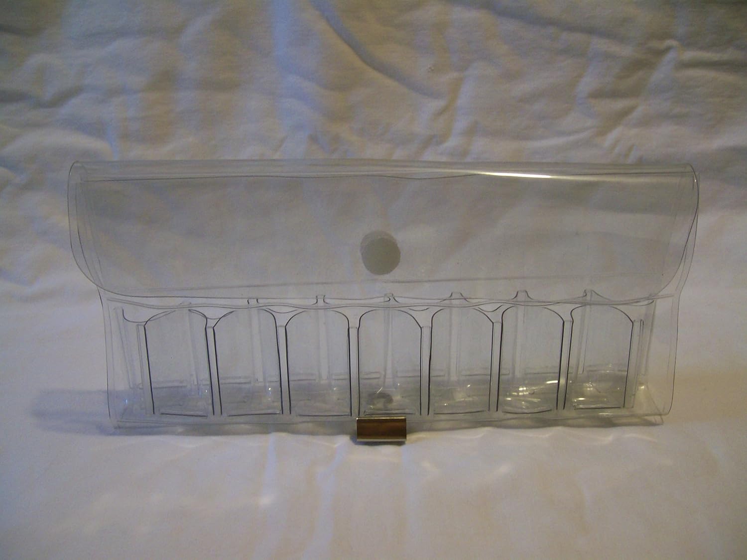 Pack/Lot of 2~ Mary Kay Clear Foundation Tube/Lipstick/Markers Display Holder Caddy Pouch Case ~ Holds 15 items each!