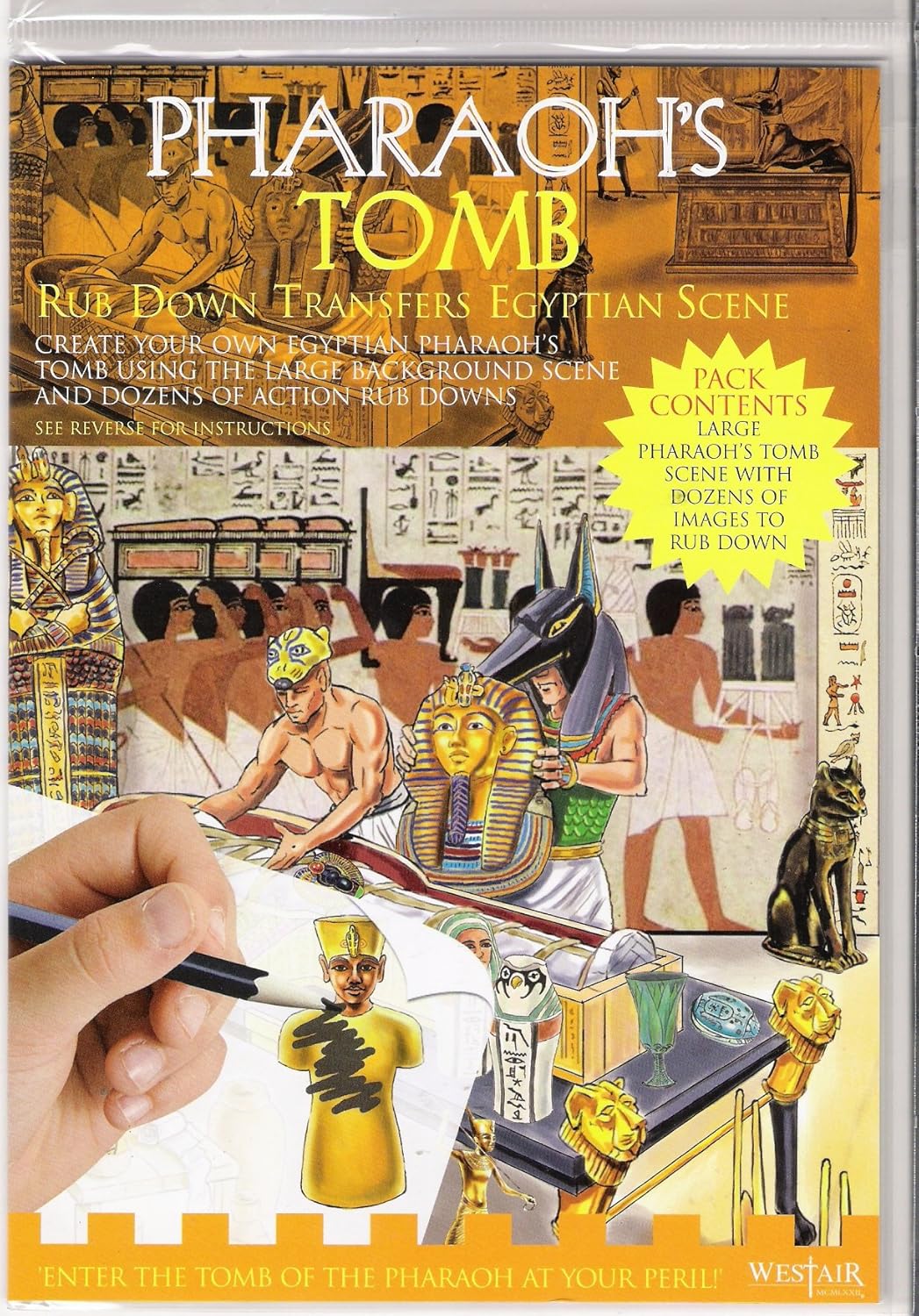 Pharaoh's Tomb - Rub Down Transfers Ancient Egyptian Scene