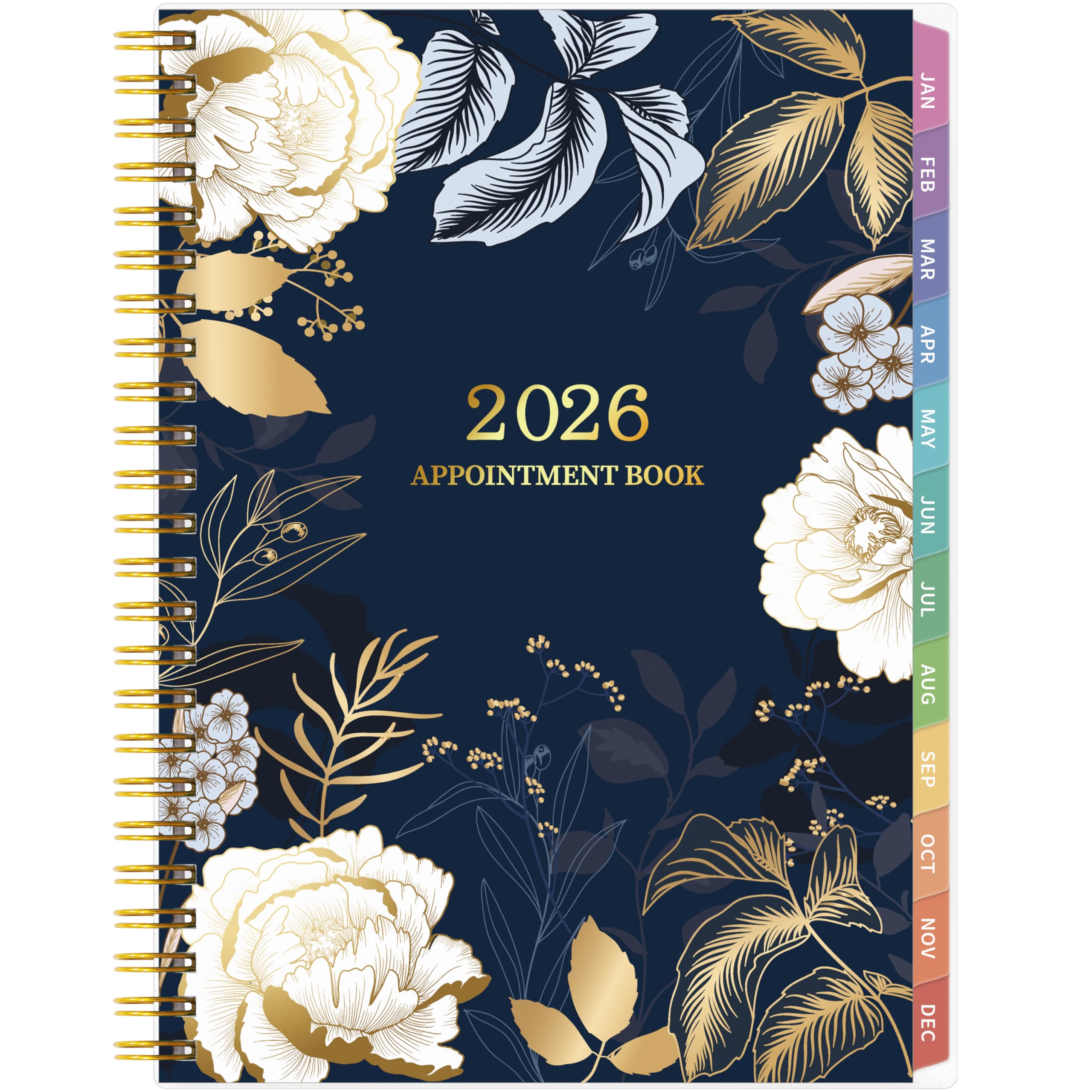 Photo 1 of 2026 Appointment Book, 30 Minutes-Hourly, Weekly ? Monthly Calendar Planner 2026, Jan 2026 - Dec 2026, 6.2'' x 8.4'', 2026 Daily Planner with Tabs ?Pocket, Flexible Cover, Great for Office, Home, School