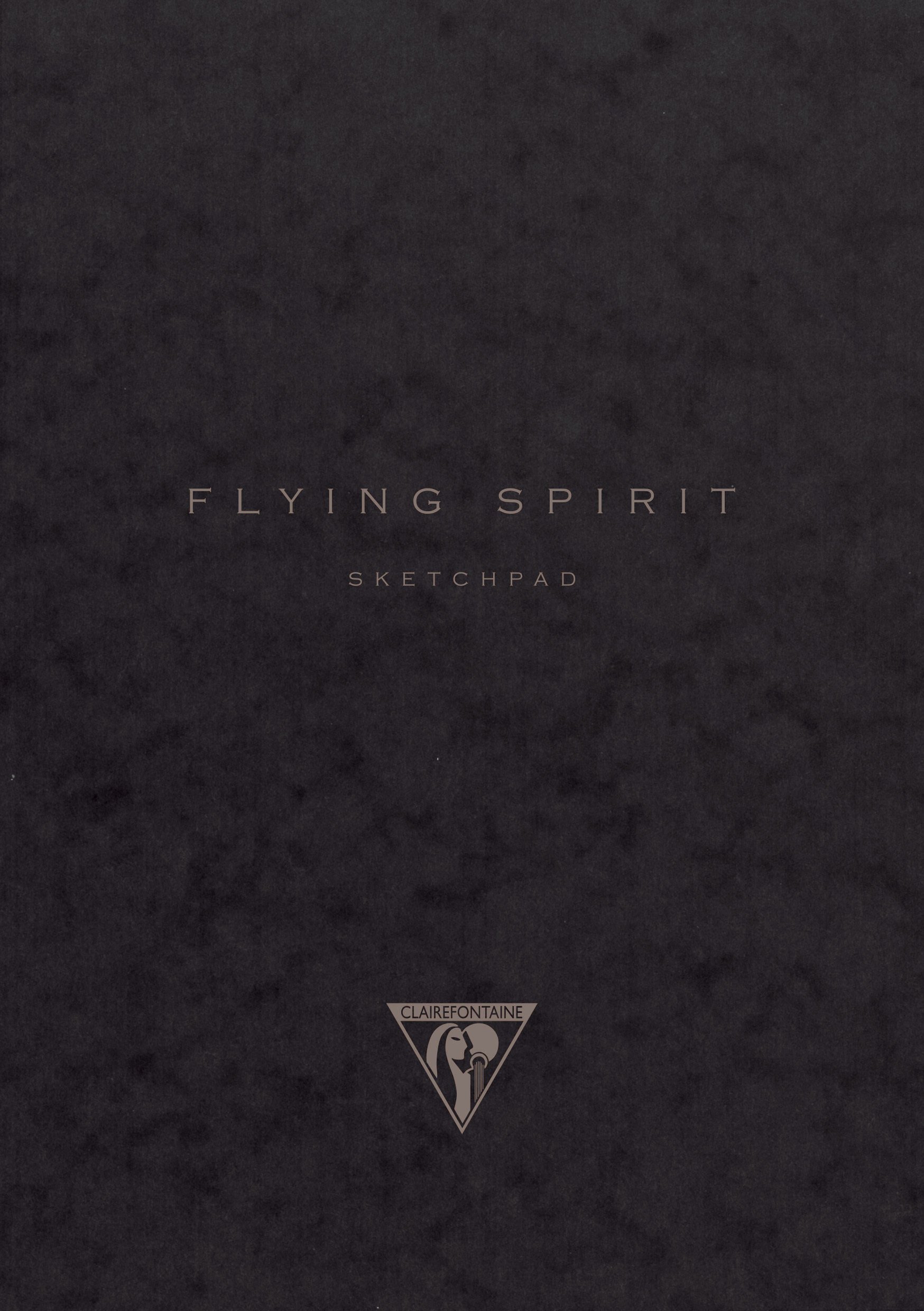 Clairefontaine - Ref 930021C - Flying Spirit Black Cover Sketchbook (50 Ivory Pages) - 16 x 21cm in Size, 90gsm Ivory Drawing Paper - Assorted Designs (Pack of 5)