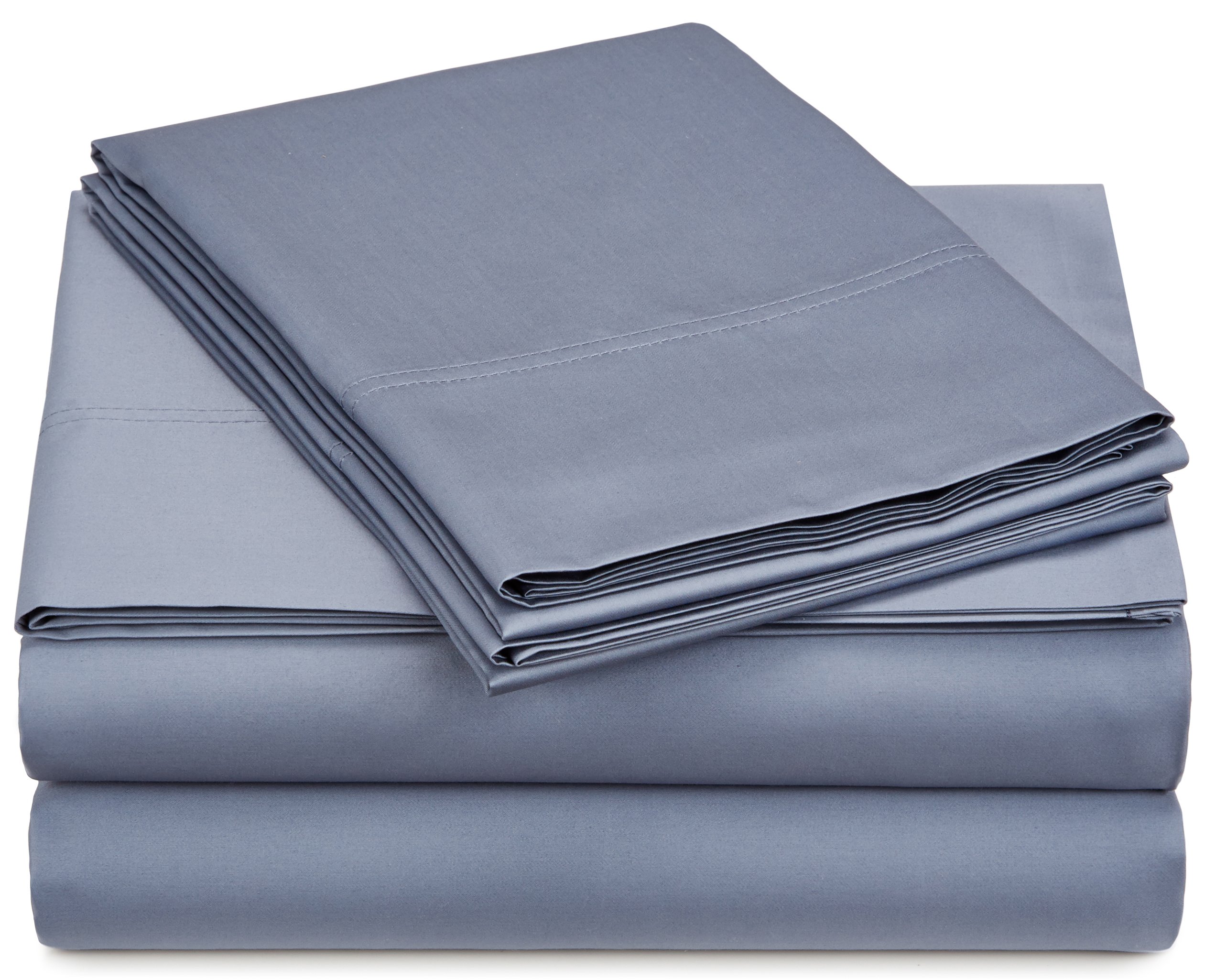 Pinzon 500ThreadCount Pima Cotton Sateen Sheet Set Queen, Flint