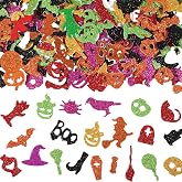 602 Pcs Halloween Glitter Foam Stickers, Self-Adhesive Craft Decor Stickers | 7-Color Flat Sheets Halloween Foam Sticker with Pumpkin Ghost Witch Bats for Crafts Decor Classroom Parties and Scrapbooking