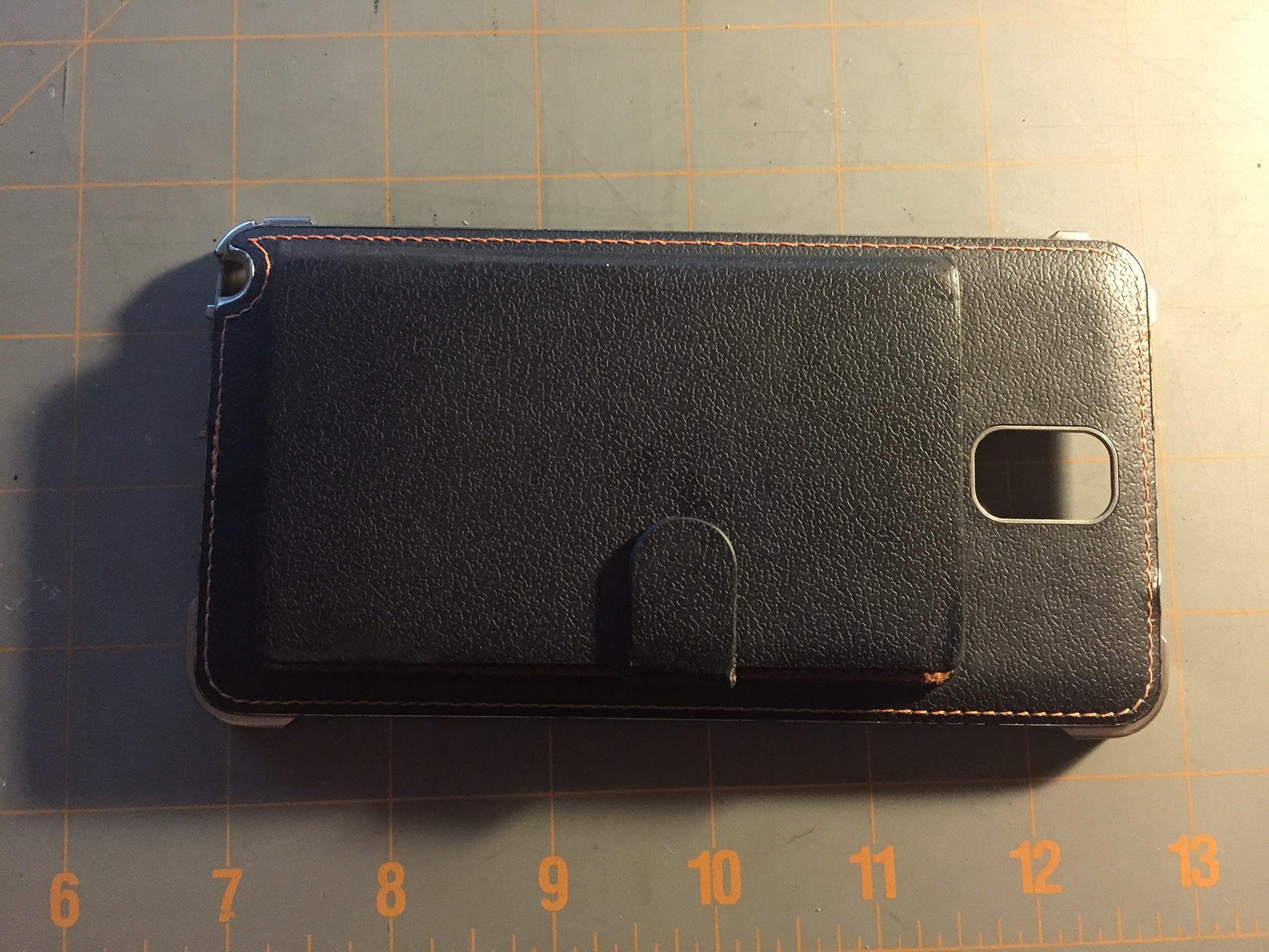 Hanton Pocket Edge Wallet Slim Back Battery Cover Case [Navy] for Samsung Galaxy Note 3 III