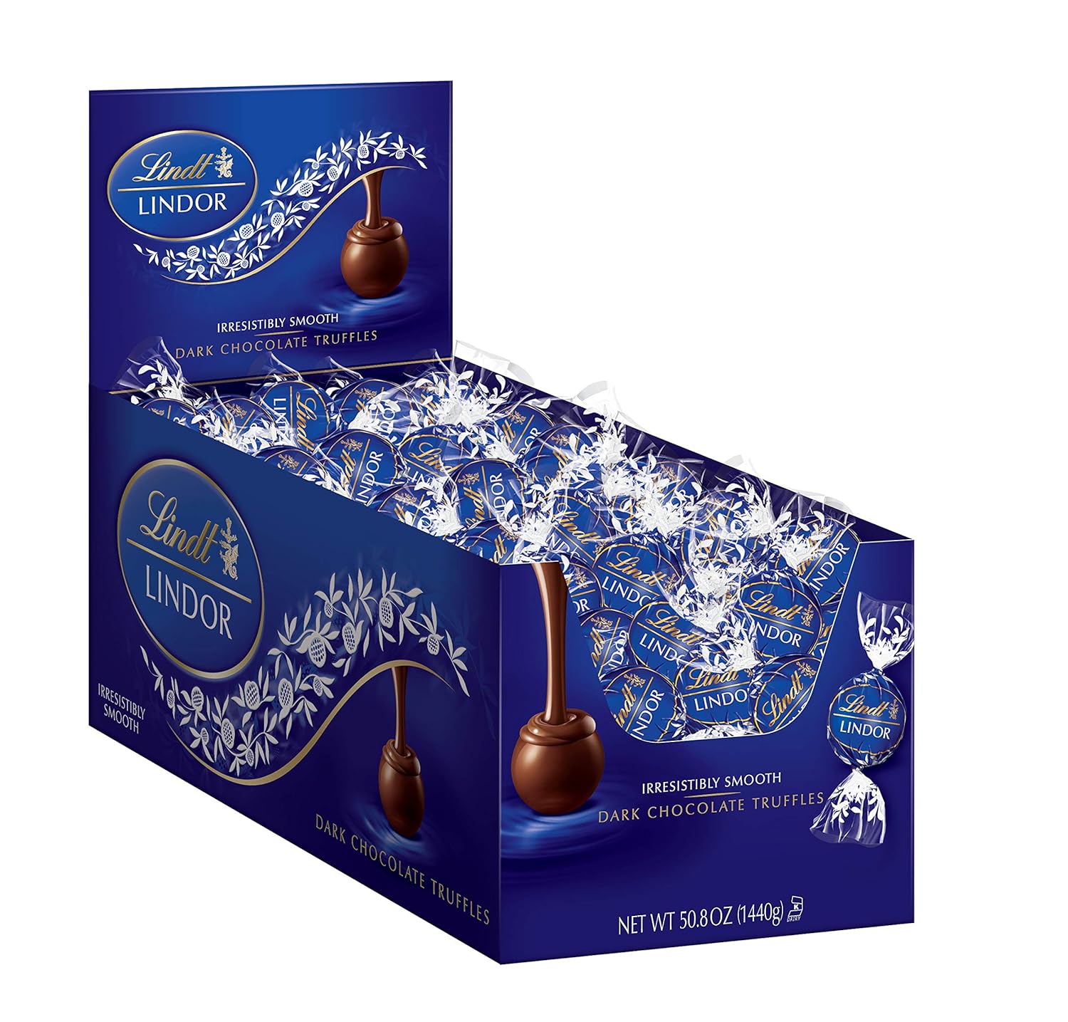 Lindt LINDOR Dark Chocolate Truffles, Kosher, 120 Count, 50.8 oz