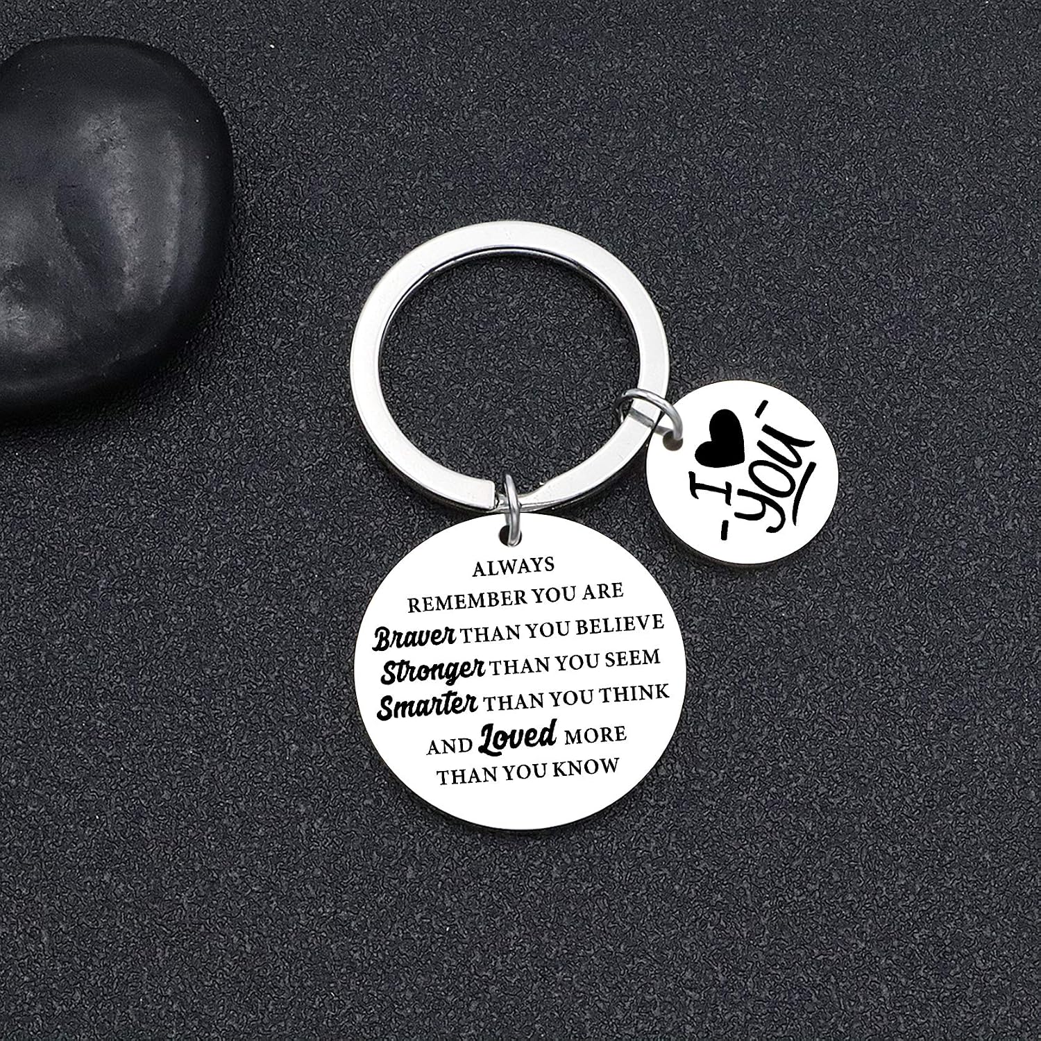 QMVMV Always Remember You Are Braver Than You Believe Keyring for Women Men Inspirational Gifts Family Birthday Best Friend Christmas keychain Gifts - Image 4