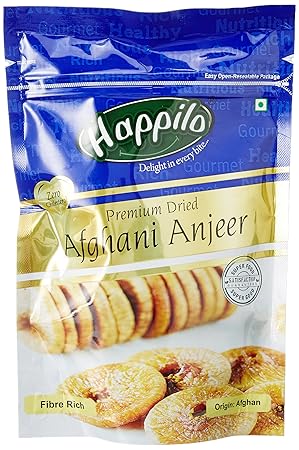 Happilo Premium Dried Afghani Anjeer, 200g (Pack of 5)