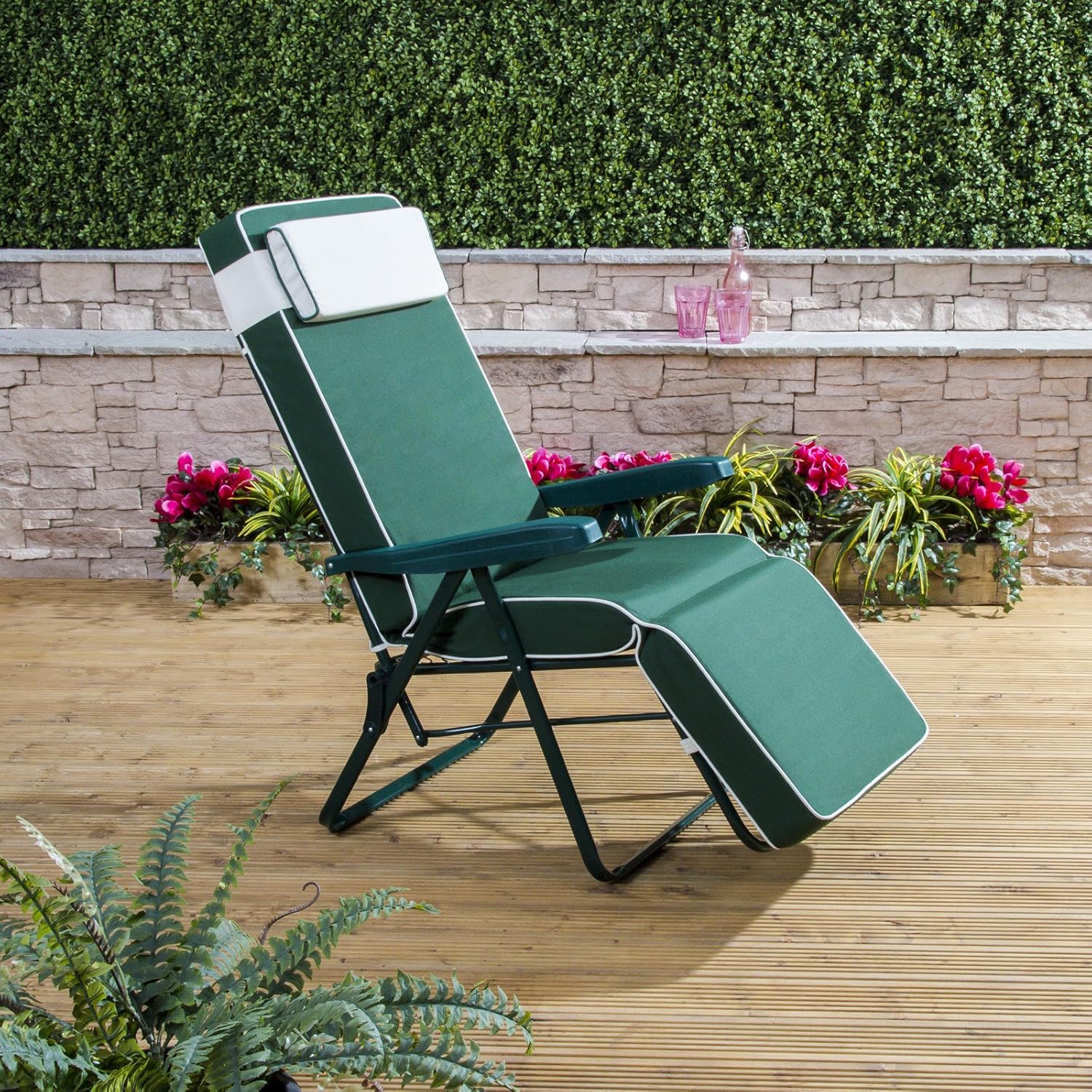 Alfresia Relaxer Chair Green Frame Green Cushion Amazon.co.uk