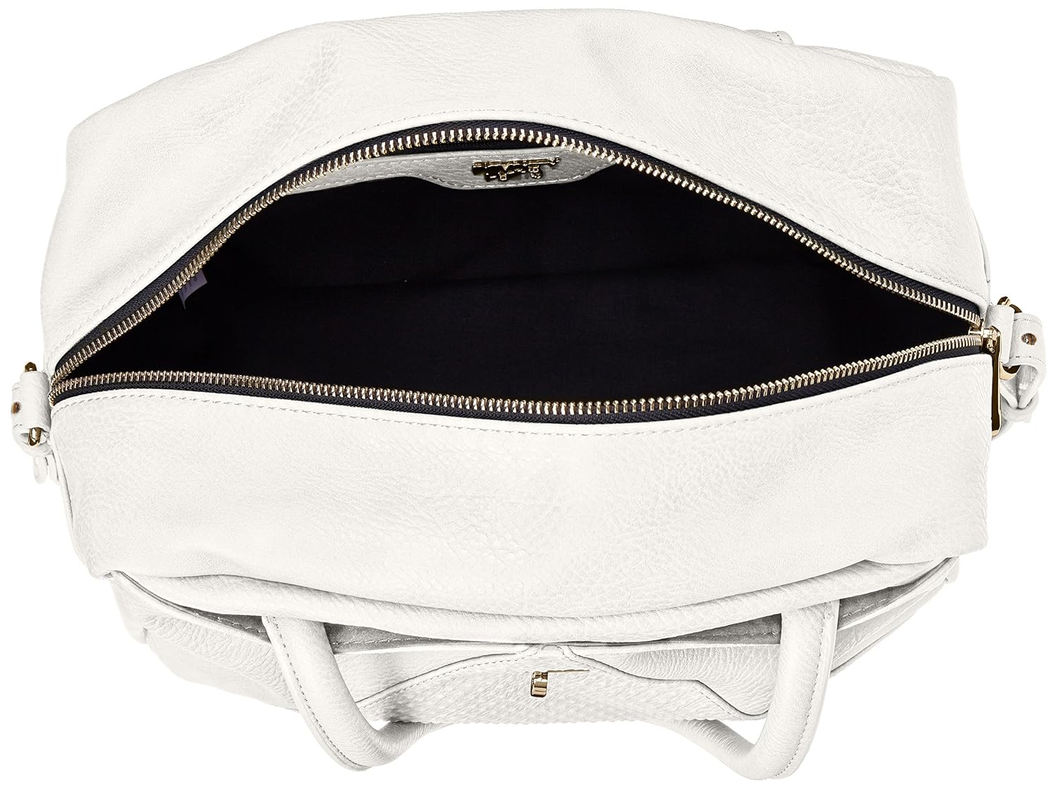 poverty flats by rian raised dot v satchel, white, one size