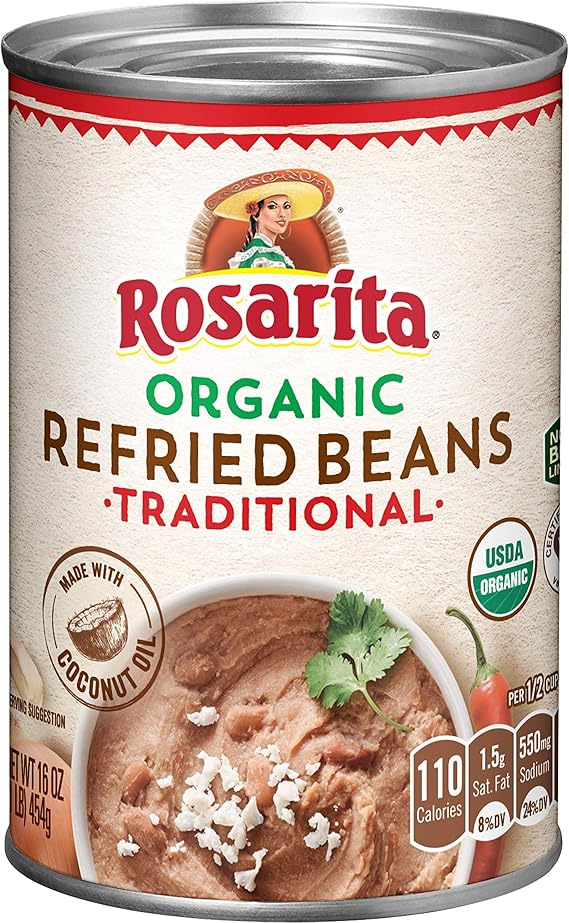 Rosarita Organic Refried Beans, 16 Ounce Amazon.ca Grocery