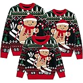 Curipeer Ugly Family Matching Christmas Sweaters Men Women Kids Knitted Pullover Outfits Party Holiday