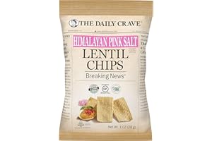 The Daily Crave Himalayan Pink Salt Lentil Chips, 1 Ounce (Pack Of 24) 4 G Protein, Gluten-Free, Non-Gmo, Kosher, Crunchy