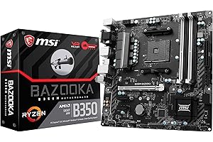 MSI B350M Bazooka Gaming AMD Ryzen DDR4 VR Ready HDMI USB 3 CFX Micro-ATX Motherboard