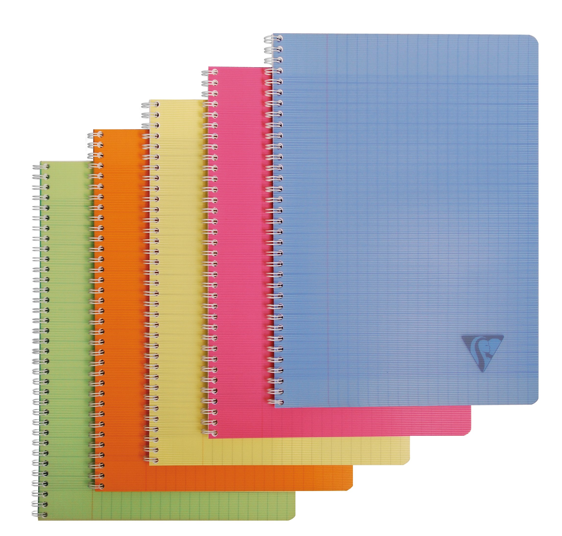 Clairefontaine 328116C Collection LiniColour Fresh Spiral Notebook A4 21x29,7cm - 180 Pages Seyes - White Paper 90g - Transparent Polypro Cover - Random Colour