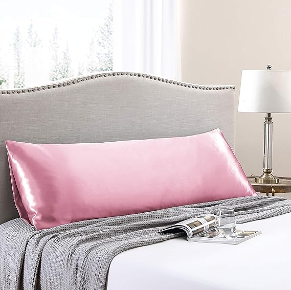 Love's cabin Satin Pillowcases Pink 20x54 in Amazon.ca Home & Kitchen