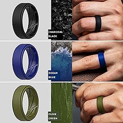 ThunderFit Silicone Wedding Rings for Men