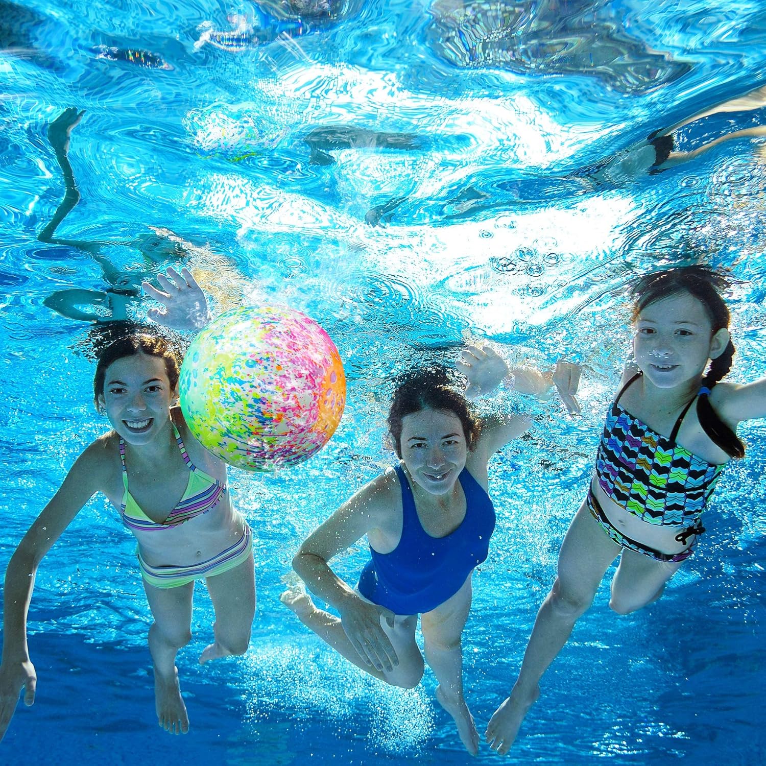 Hiboom Swimming Pool Toys Ball, Underwater Game Swimming Accessories Pool Ball for Under Water Passing, Dribbling, Diving and Pool Games for Teens, Adults, Ball Fills with Water (Water Color): Toys & Games