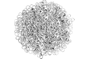AUGSUN 200Pcs Silver Lobster Claw Clasps and 200Pcs Open Jump Rings for DIY Bracelet Necklace Jewelry Making, 12mmX7mm