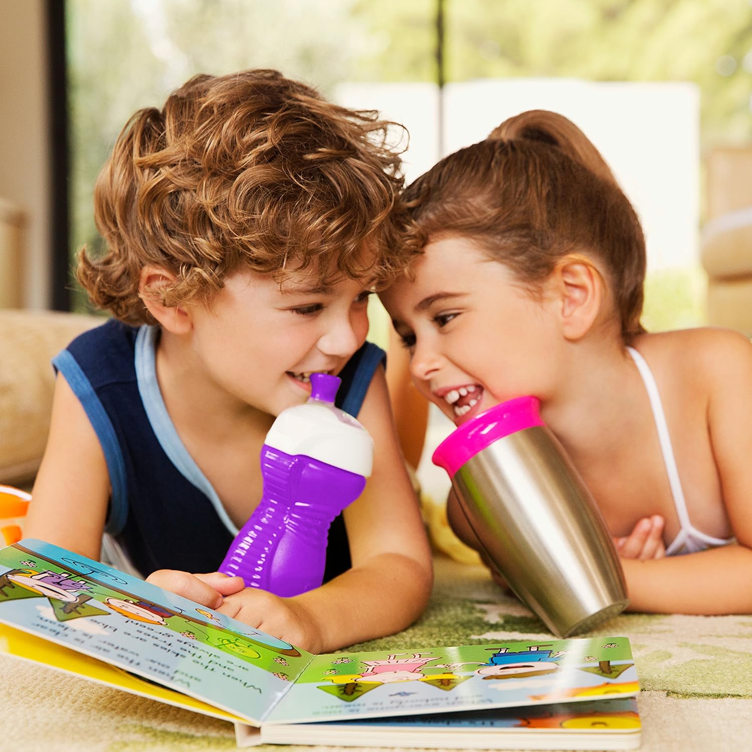 Munchkin Click Lock Bite Proof Sippy Cup, Blue/Green, 9 Ounce, 2 Count : Baby