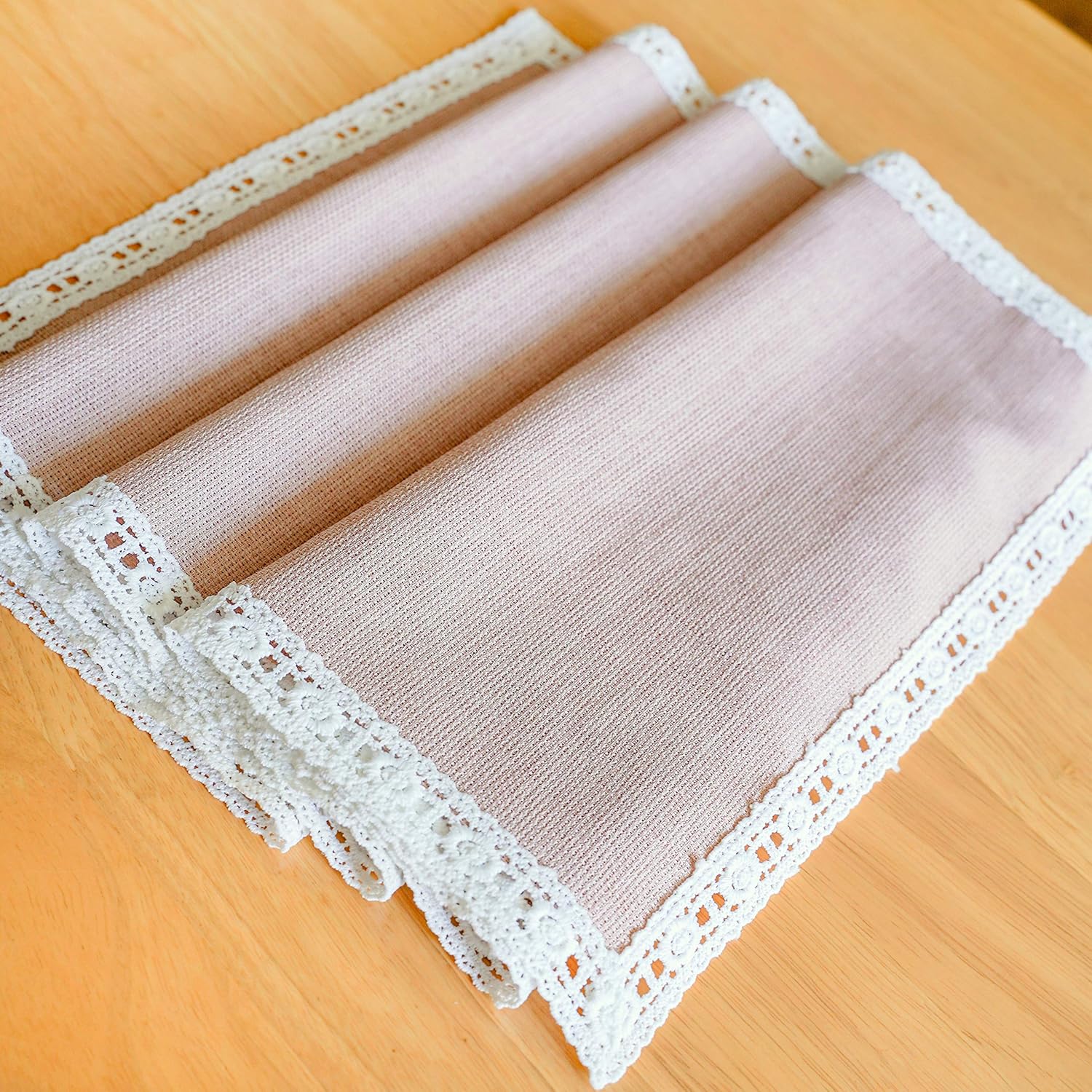 Turkish Linen Thanksgiving Table Runner – Rectangular Lace Tablerunner – Family Dinners Coffee Table Kitchen table Outdoor Picnic Thanksgiving Weddings Christmas (Cappuccino Lace, 14" x 60")