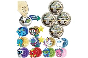Crazy Aaron's Putty Mini Tins Lost Treasure Guardians Peel to Reveal Putty and Charms (Collect All 10) Gift Set Party Bundle 