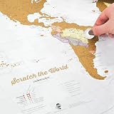 Maps International Scratch The World Travel Map X-Large 84x59 cm Gift Tube view 4