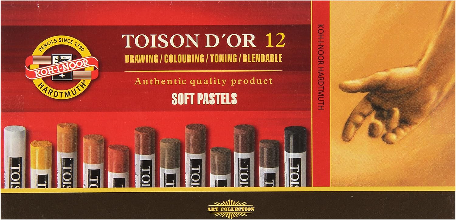 Koh-I-Noor - Tizas pastel blandas, en tonos marrones.: Amazon.es: Oficina y papelería