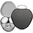Maxjoy for Airpods Max Case, Smart Case Supports Sleep Mode, Hard Organizer Portable Travel Carrying Cover Storage Bag for Apple AirPods Max Headphone, Dark Gray-EVA