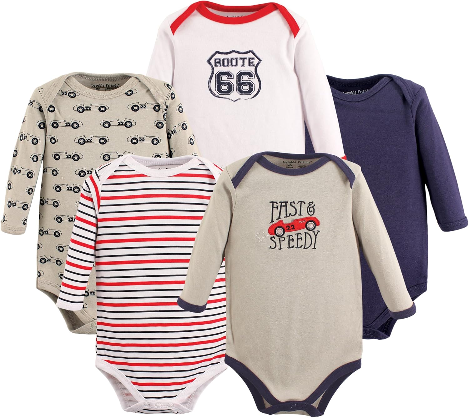 Luvable Friends baby-boys Cotton Long-sleeve Bodysuits: Clothing