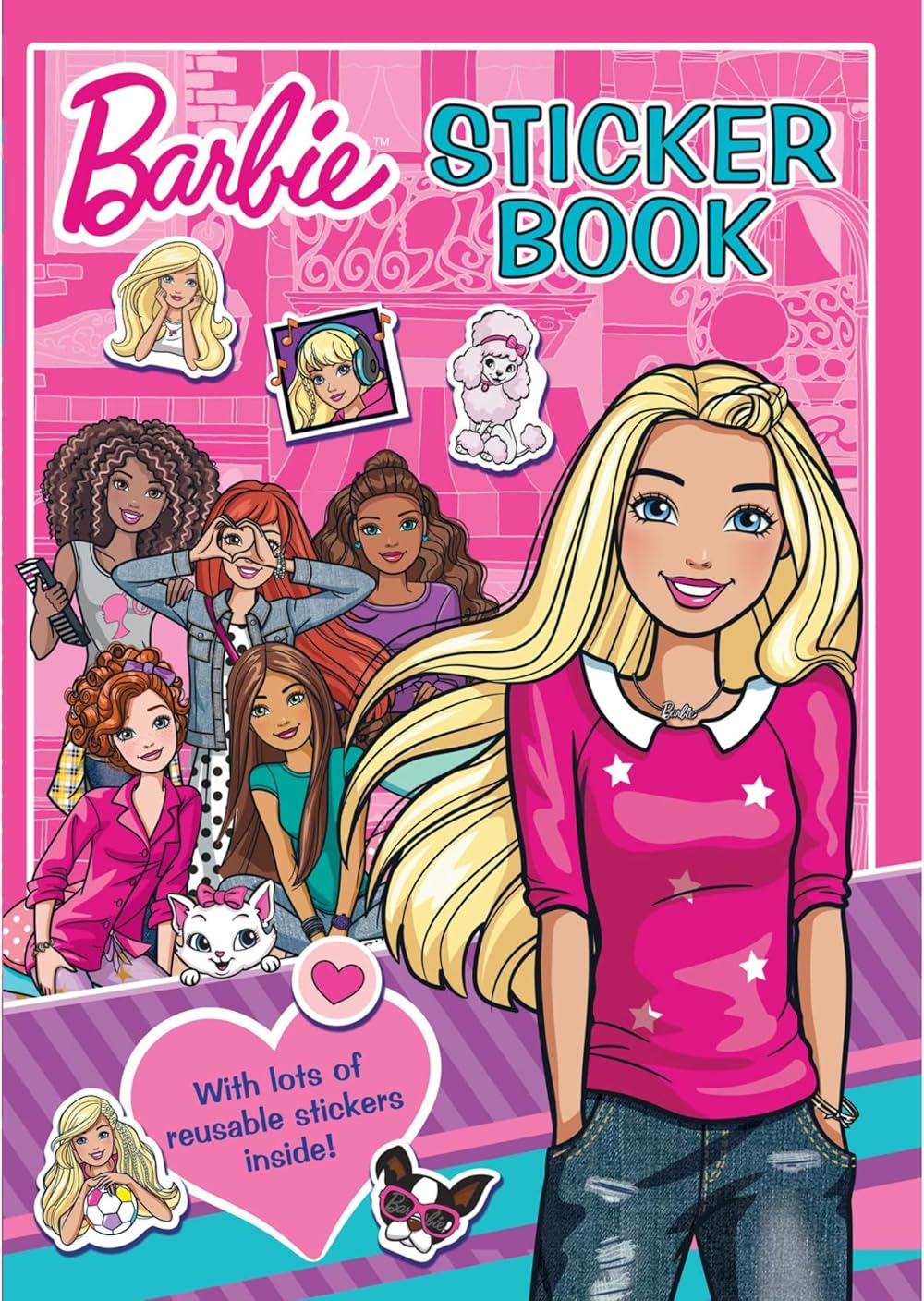 Barbie ALLIGATOR Sticker Book Barbie Sticker Activity Reusable Stickers