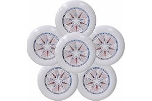 Discraft Ultra-Star 175g Ultimate Frisbee Sport Disc (6 Pack) White
