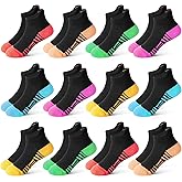 ZERULETS Kids Socks Boys Sock, 12 Pairs Ankle Athletic Low Cut Sport Short Socks for Boys Girls Toddler 1-14 Years