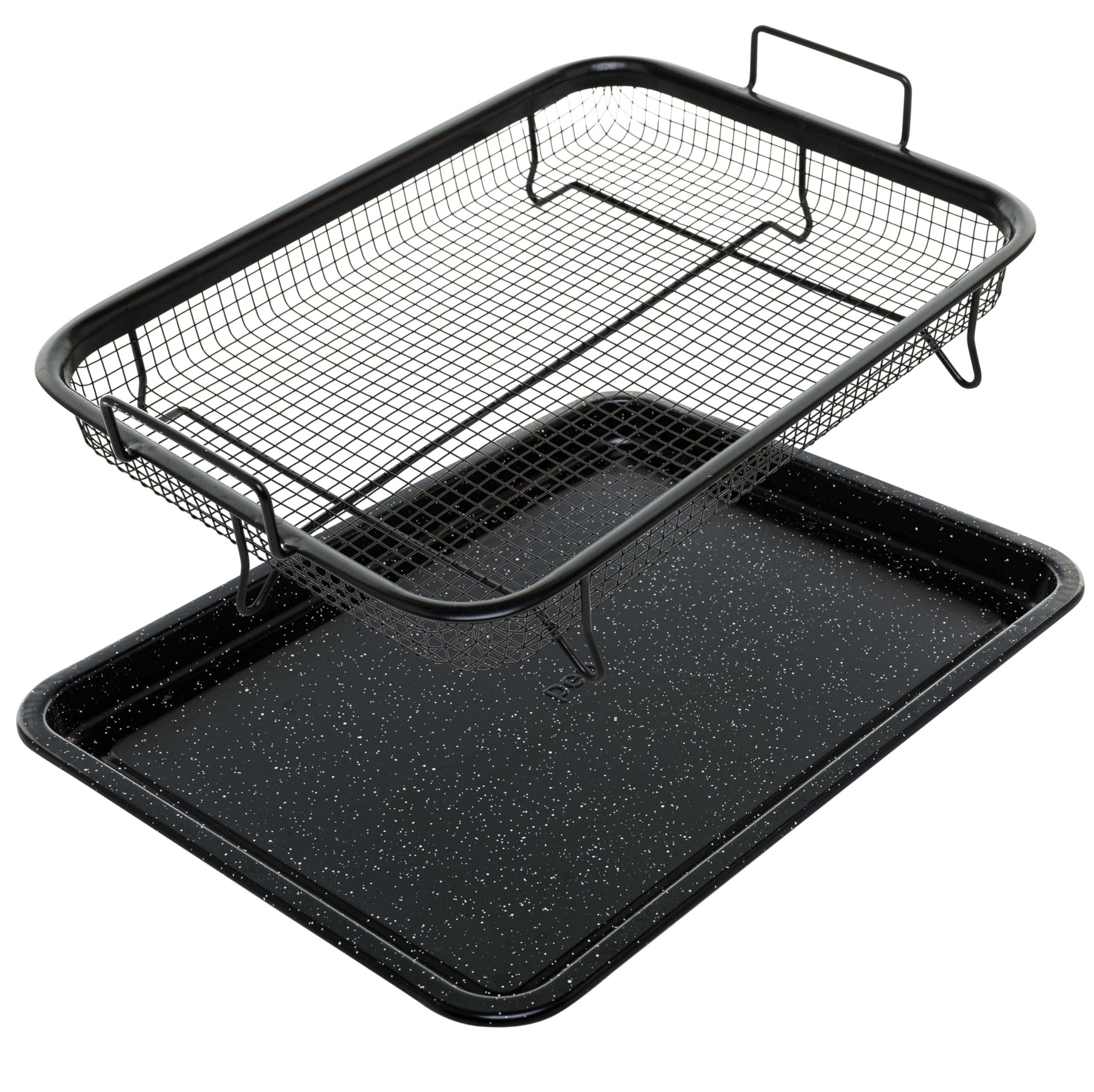 Pep Crisper Oven Tray with Crisping Basket Baking Tray for Oven Non-Stick Copper Crisper Air Fryer 2pc Set
