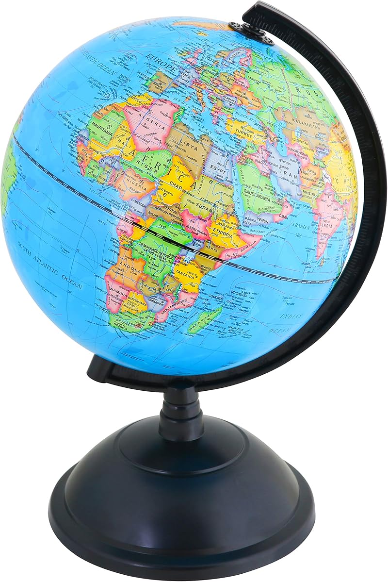 Exerz World Globe 20 cm Educational Swivel Rotating Globe UK
