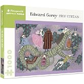 Pomegranate 1000-Piece Puzzle for Adults, Edward Gorey's Drop Curtain | Matte finish, snug fit, 29x20" jigsaw puzzle, vintage macabre art, dark academia gift, ballet &amp; theater puzzle