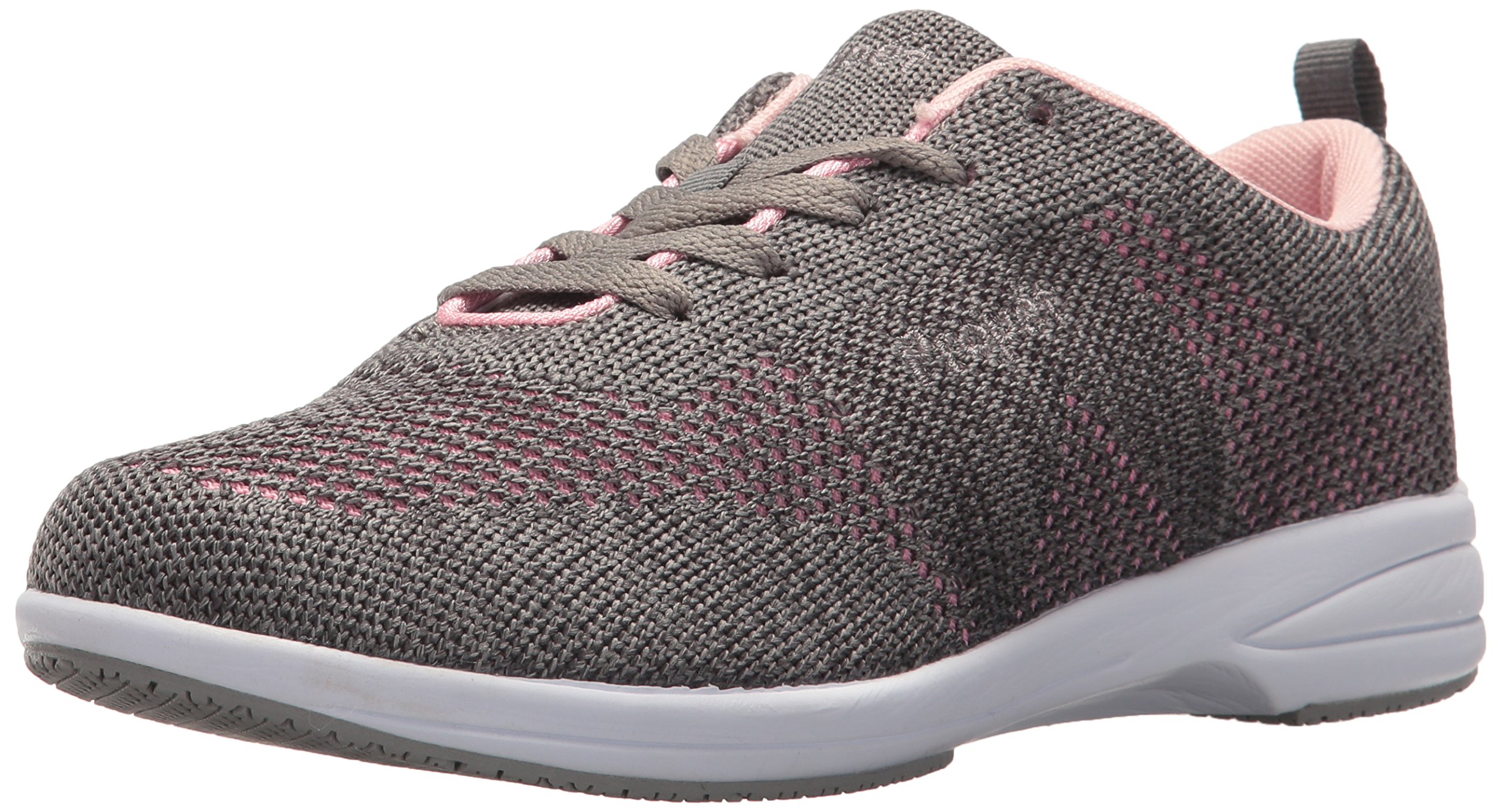 Propét Women’s Washable Walker Evolution Shoe, Grey/Pink, 9.5 Medium US