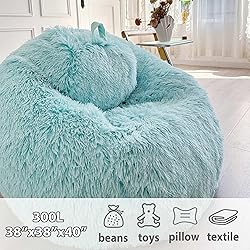 LIFEREVO Fluffy Bean Bag Chair Cover