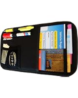 HISCOW Leather Sun Visor Card Holder – Italian Calfskin, 5 Slots For Cards & Notes