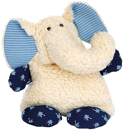 sigikid, Mädchen und Jungen, Wärmekissen Elefant, Weiß/Blau, 30169