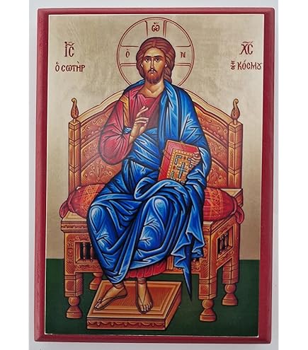Drapeau Orthodoxe Russe - Icône Christ Pantocrator Doré - 150x90 Cm