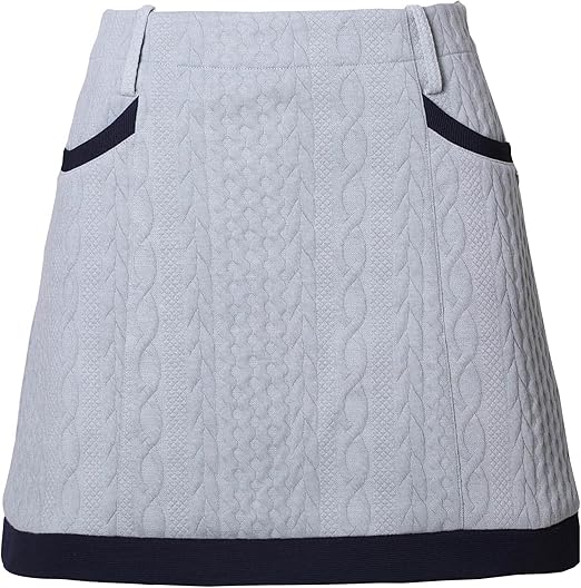 Women's Autumn Cable Knitted Golf Skorts Aline Quilted Casual Skirt