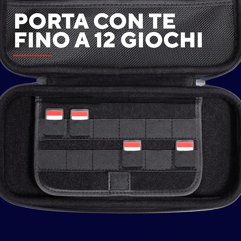 Custodia Nintendo Switch 2, Cover Protettiva, Rosso/Blu