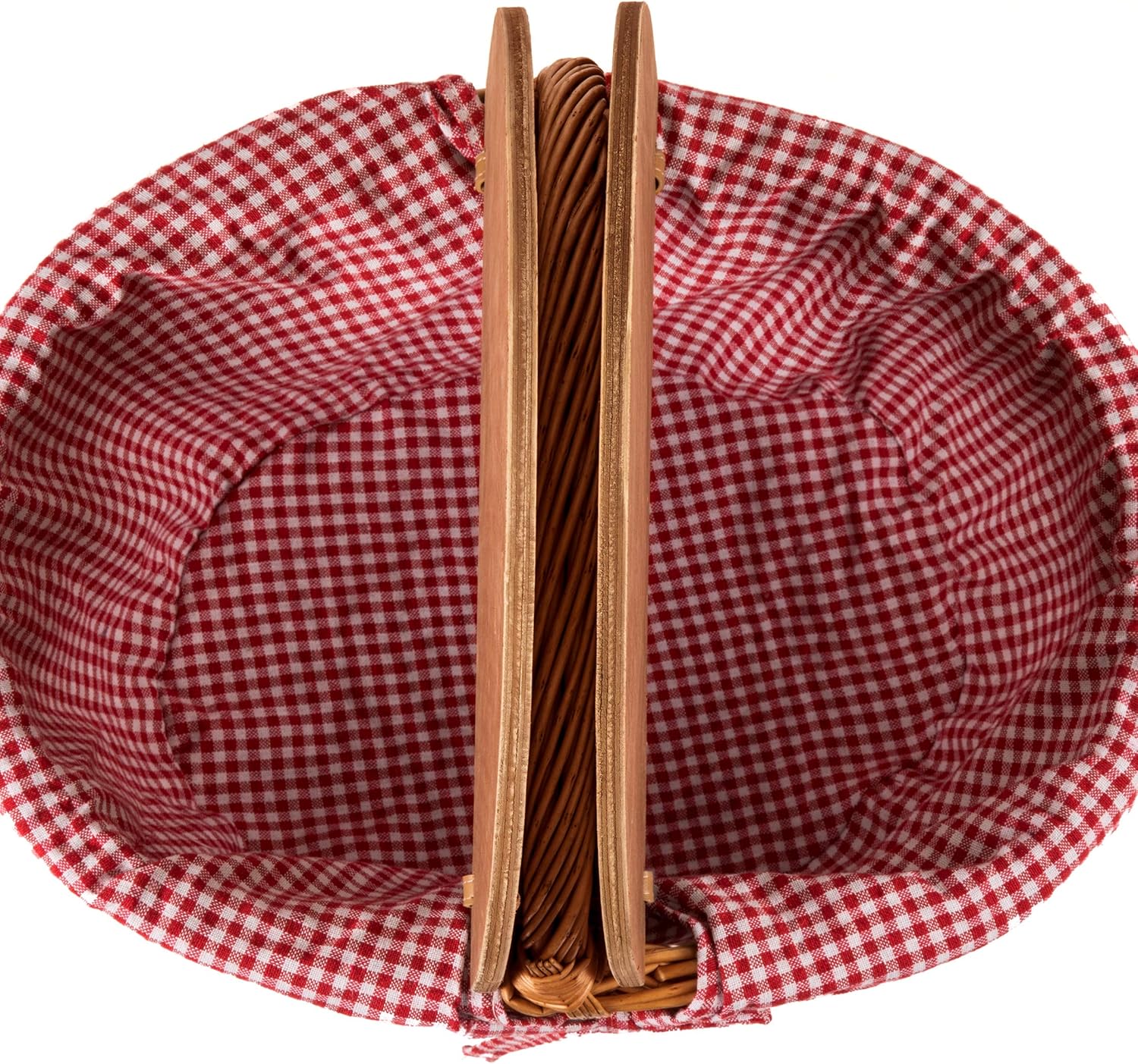 Picnic Time Country Picnic Basket with Liner, Red/White Gingham: Garden & Outdoor
