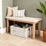 Wickerfield White Wash Small Wooden Box Gift Basket Storage Crate view 3