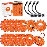 DK-WINER LED Road Flares 6Pack Roadside Emergency car kit Emergency Road Flares Kit with Magnetic Base for Vehicles & Boat |