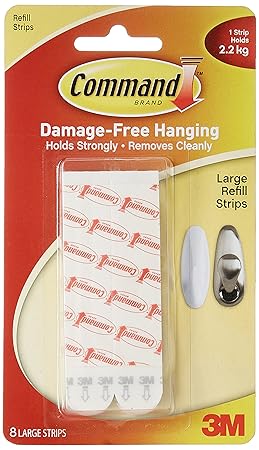 Command Large Foam Refill Strip(White, Pack of 20)