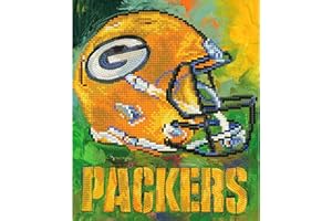 Sporticulture NFL Green Bay Packers Diamond Painting Craft Kit – Officially Licensed DIY Fan Art for All Skill Levels, Includes Pre-Sorted Gems, Craft Tray with Instructions – Perfect for Framing