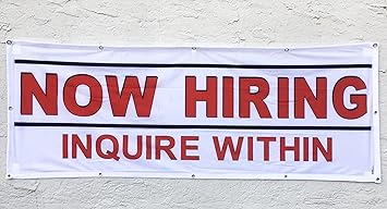 Amazon Com Now Hiring Apply Within Fabric Banner With