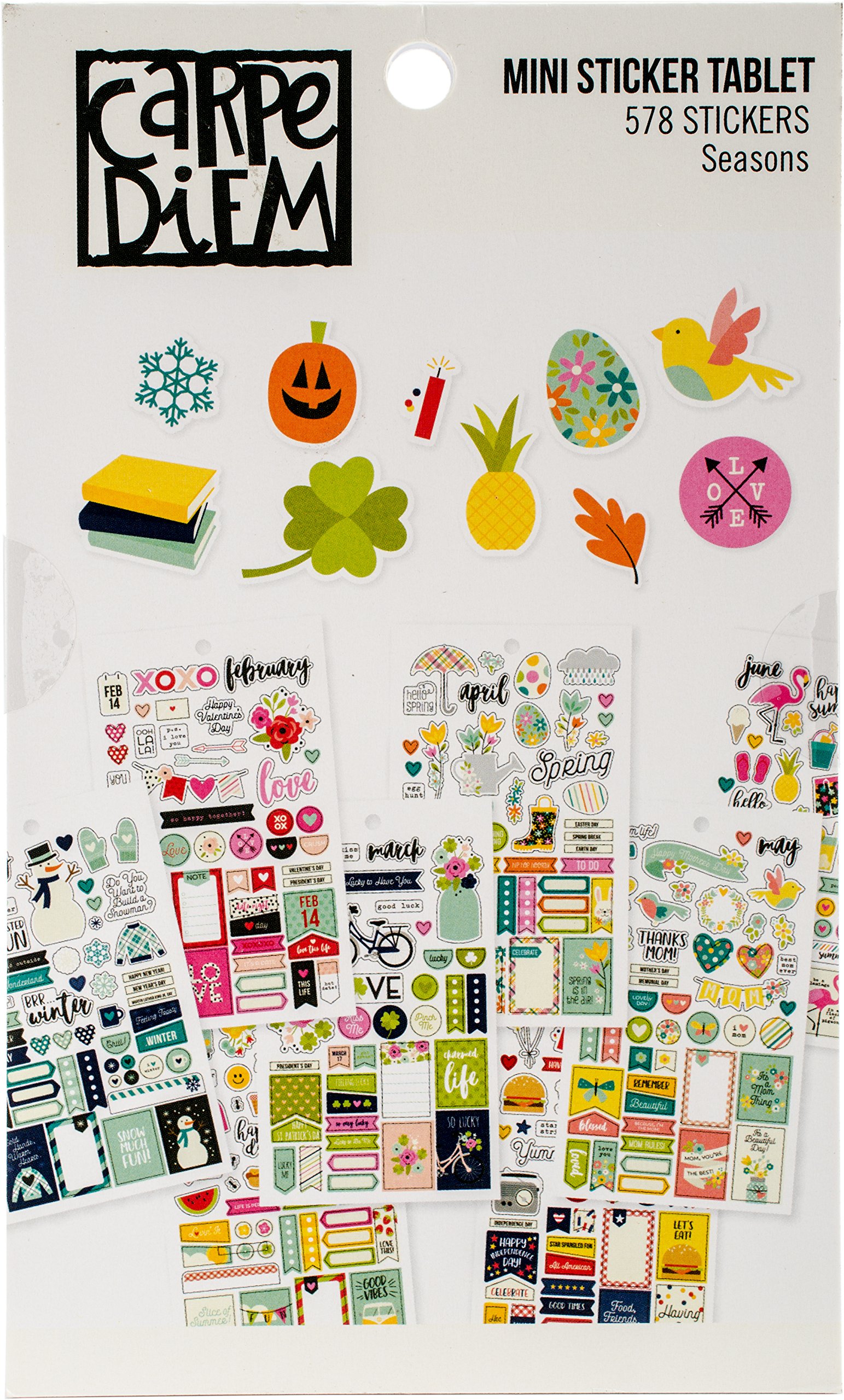 Simple Stories Seasons Mini Sticker Tablet, Multi-Colour