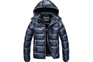 CREATMO US Men's Puffer Jacket Waterproof Winter Parka jacket Warm Thicken Ski Coat