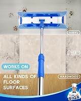 MR.SIGA Microfiber Floor Mop with Telescopic Handle and 3 Cloths view 8
